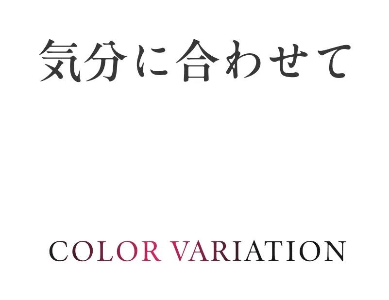 気分に合わせて COLOR VARIATION